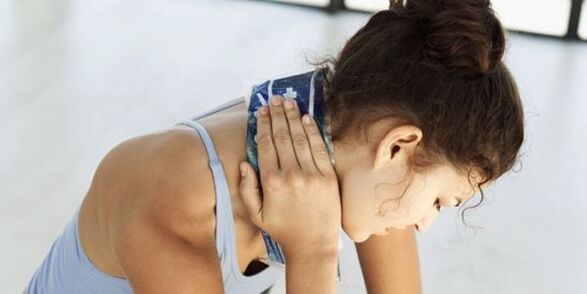 Compress for the treatment of cervical osteochondros