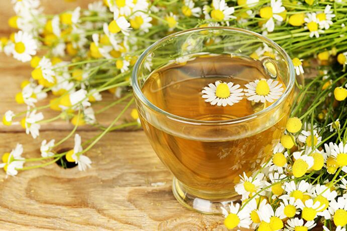 chamomile decoction for arthrosis of the ankle