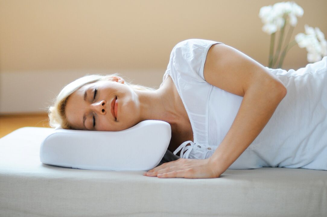 Orthopedic pillow for cervical osteochondrosis